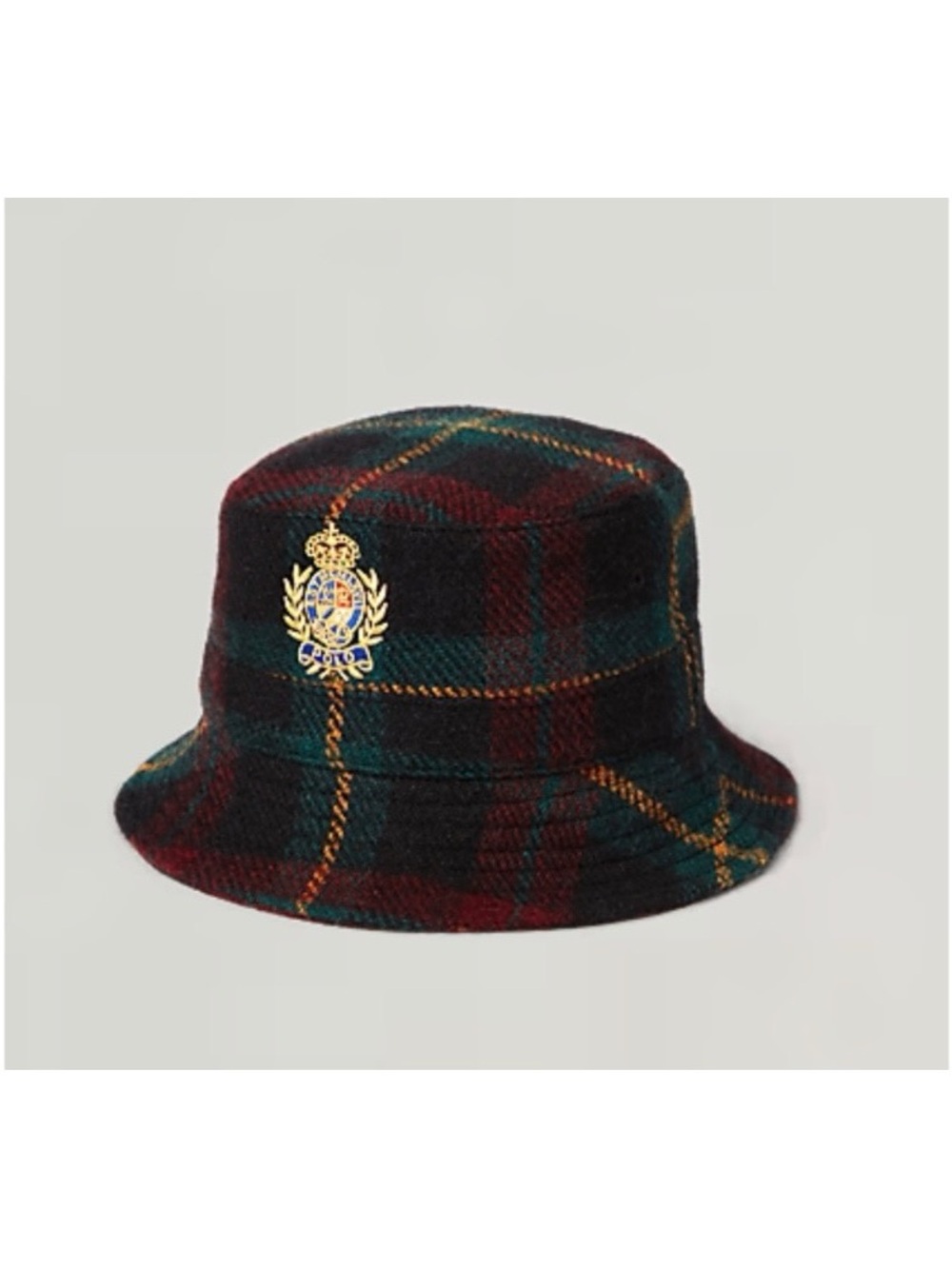 Polo Ralph Lauren Academia Plaid Wool Blend Bucket Hat